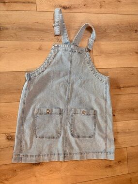 Celebrity Pink Light Blue Denim Overall Dress